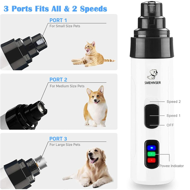 USB Charging Rechargeable Dog Nail Grinders