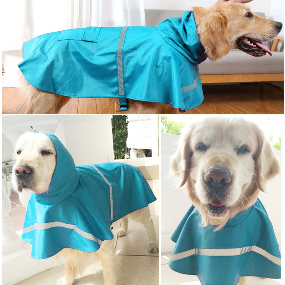 Reflective Dog Raincoat Size S-XL