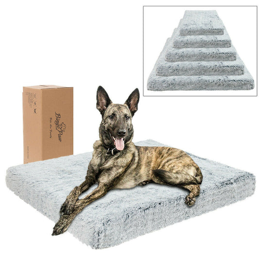 Deluxe Extra Large Dog Bed  Soft Cozy Foam Crate Washable Mat Anti-Slip Pad