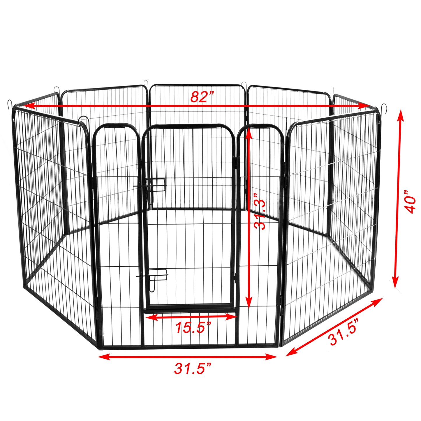 Iron Pet Dog Playpen Fence[US-Stock]