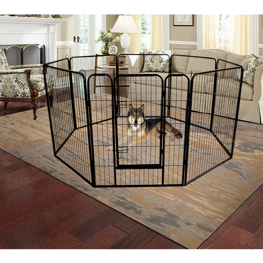 Iron Pet Dog Playpen Fence[US-Stock]