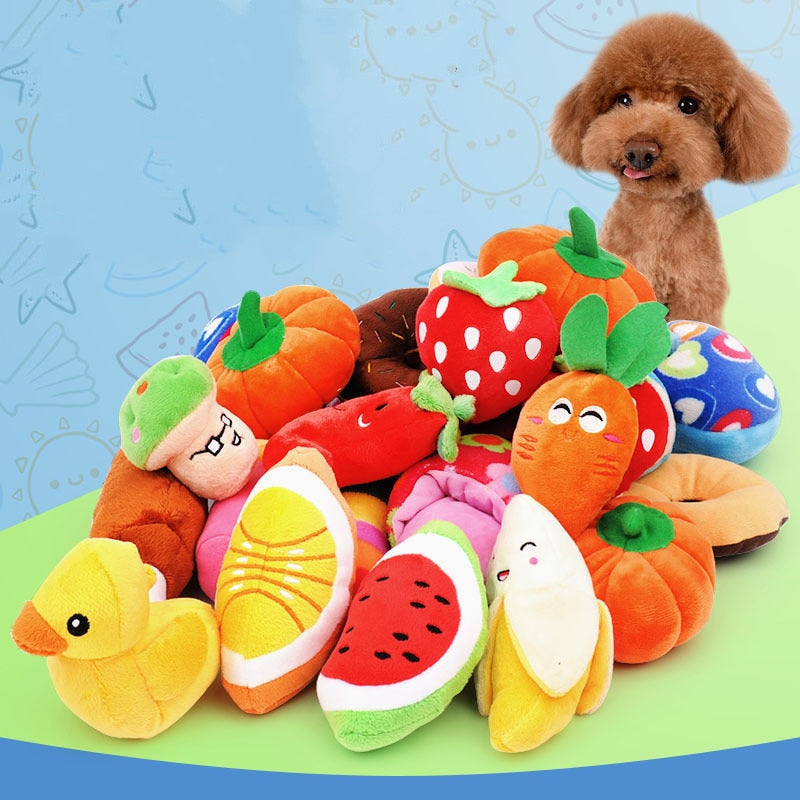 Puppy Dog Plush Squeaky Toys for Puppy and Cats