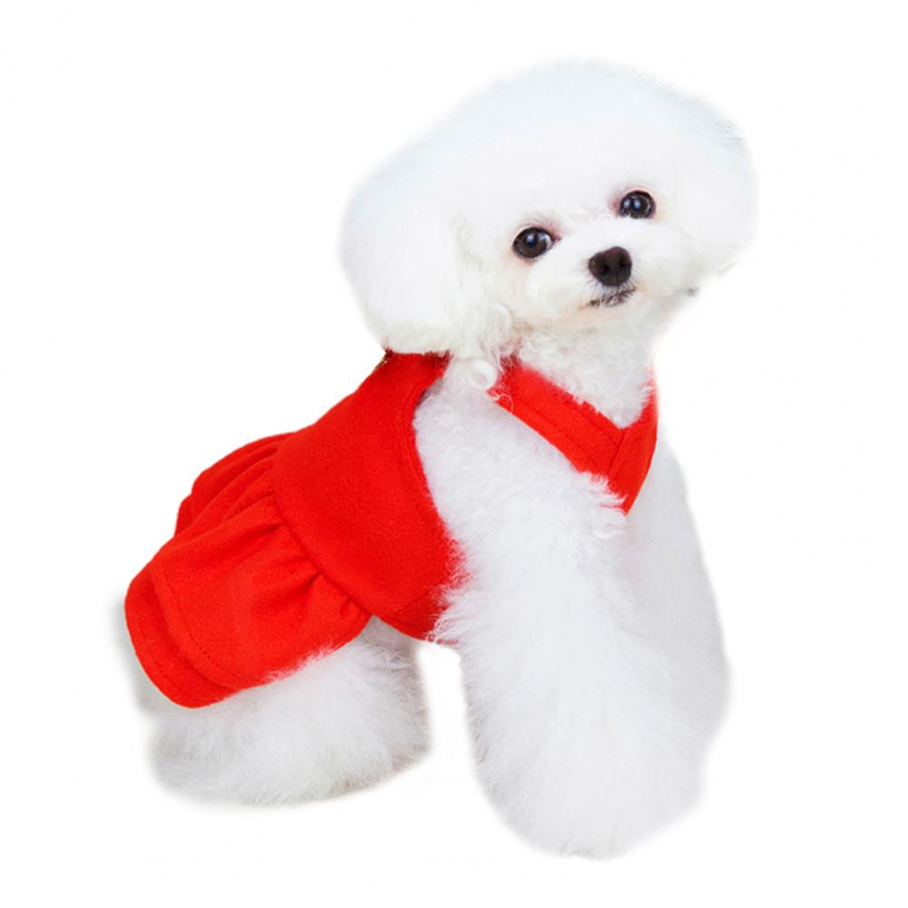 1 Set Lovely Thickened Lightweight  Dog Christmas Festival Dress