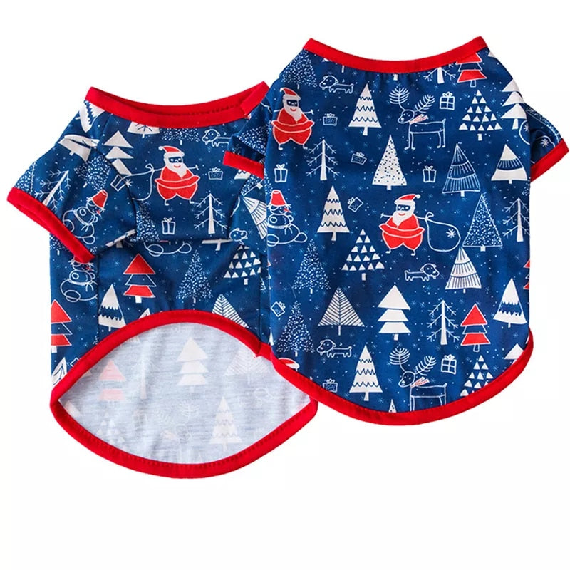 Christmas Dog Clothes Polyester Keep Warm Jacket Shirt Coat