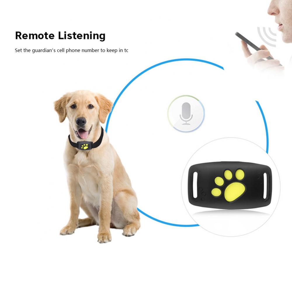 Water-Resistant Pet GPS Tracker Dog Cat Collar  USB Charging