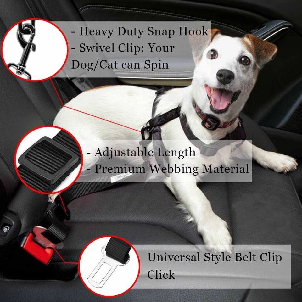 Pet Dog Cat  Adjustable Car Seat Belt Harness