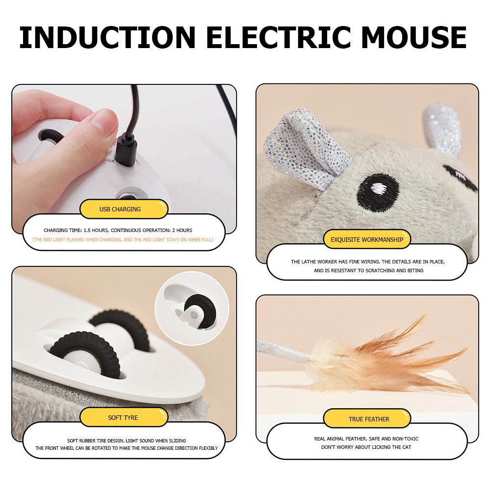 Smart Sensing Mouse Cat Toys  Self-Playing