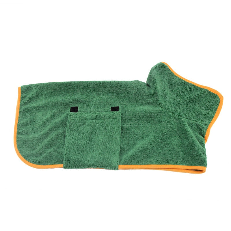 Super Absorbent Pet Bathrobe Towel  for Large Medium Small Dog