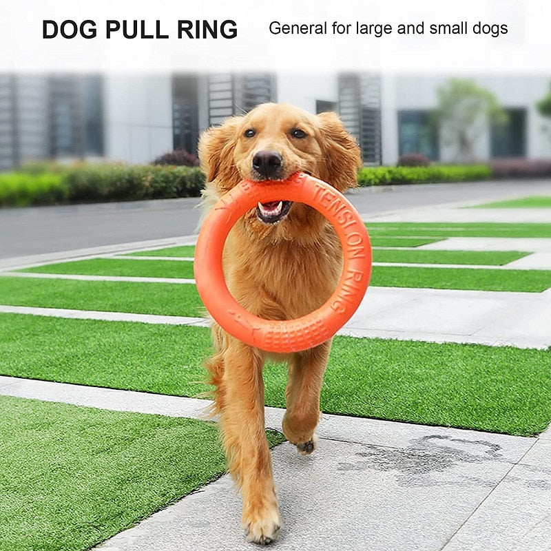 17.5cm/28cm Dog Toys Pet Flying Disk Training Ring Puller