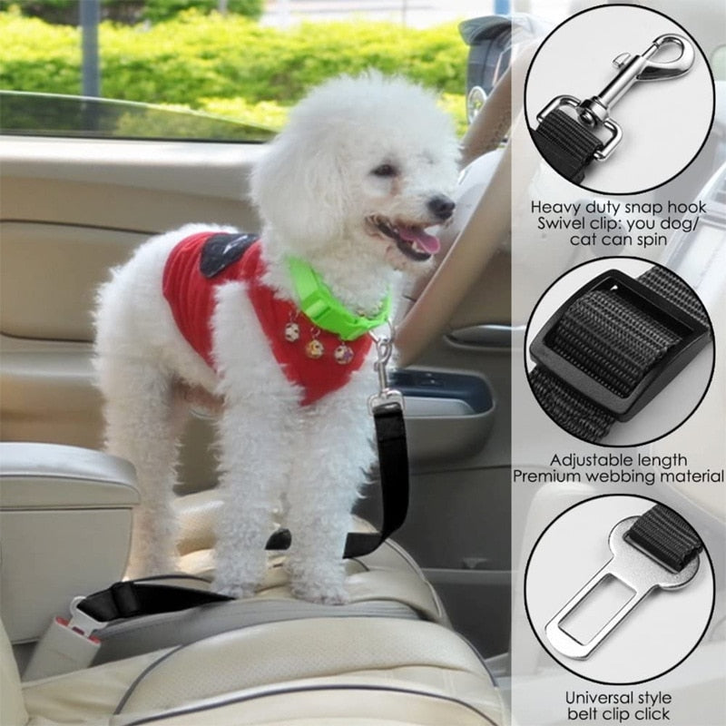 Pet Dog Cat  Adjustable Car Seat Belt Harness