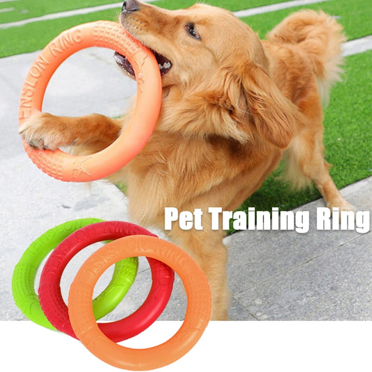17.5cm/28cm Dog Toys Pet Flying Disk Training Ring Puller