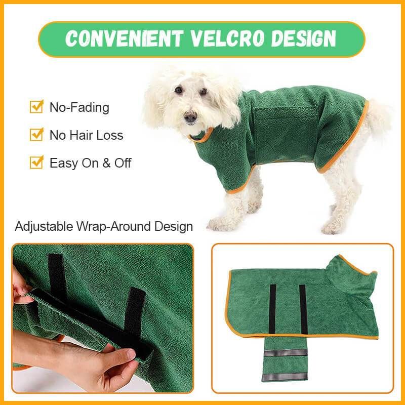 Super Absorbent Pet Bathrobe Towel  for Large Medium Small Dog