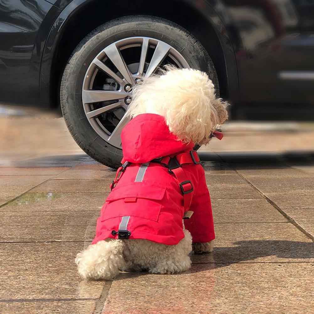 Puppy Raincoat  Practical Zipper Closure with Traction Ring  Small Medium Large Dogs Rain Jacket Puppy Clothes for Rainy Day