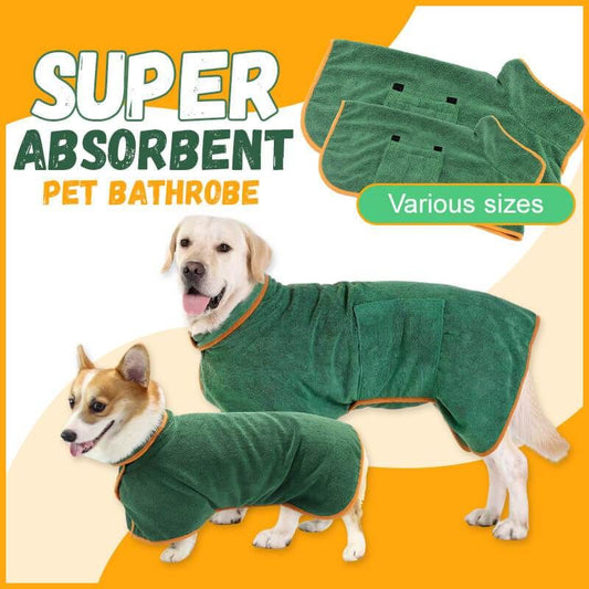 Super Absorbent Pet Bathrobe Towel  for Large Medium Small Dog