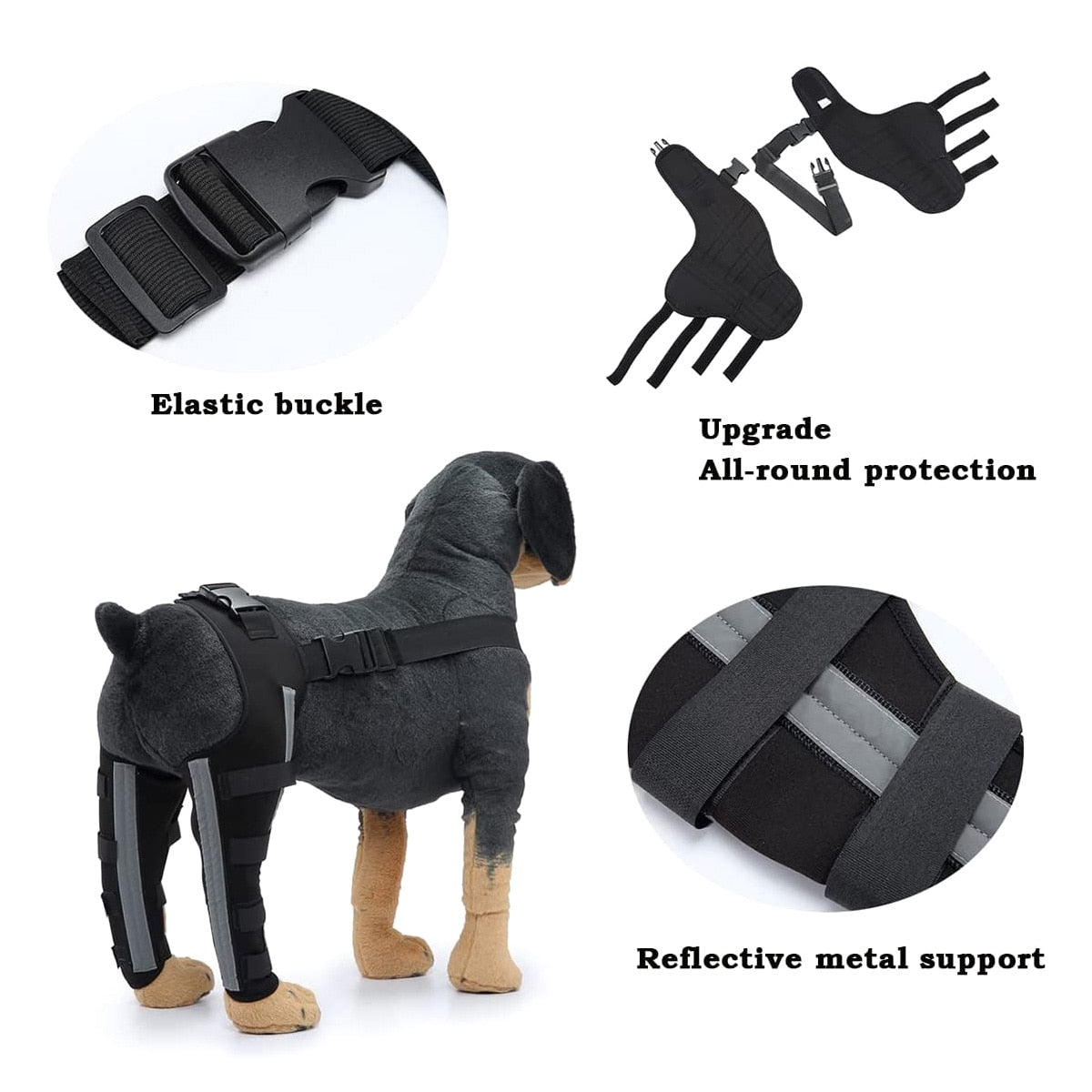 Dog Leg Knee Brace Straps Protection for Dogs Joint Bandage Wrap