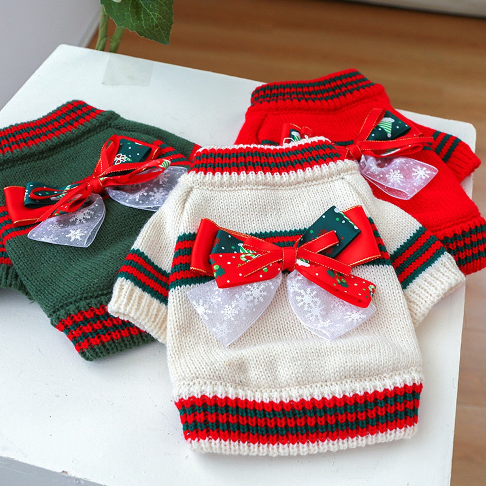 Warm Soft Knitted Christmas Cats and Dog SweaterProducts