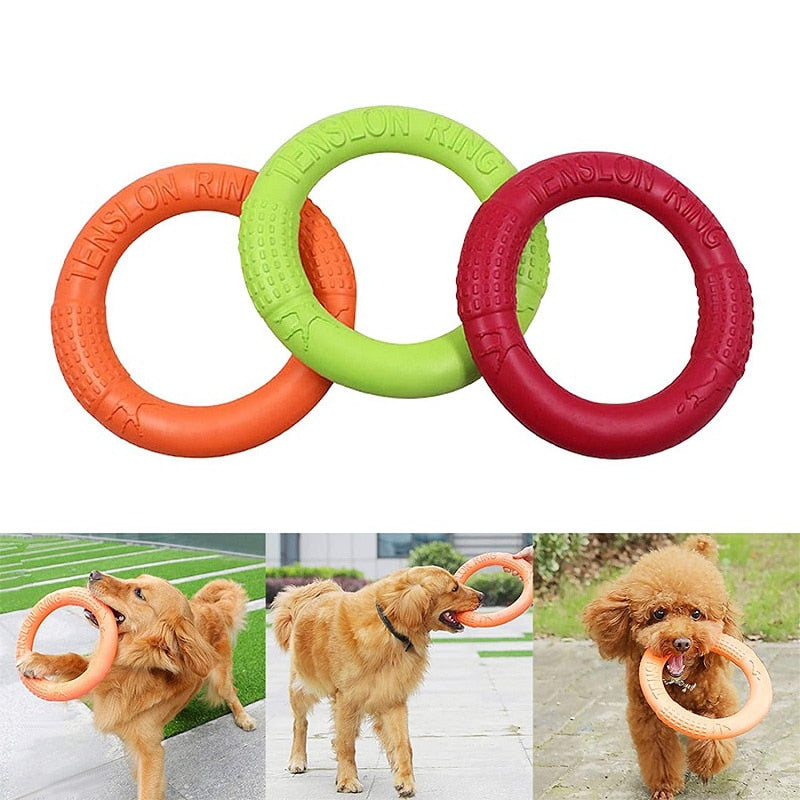 17.5cm/28cm Dog Toys Pet Flying Disk Training Ring Puller