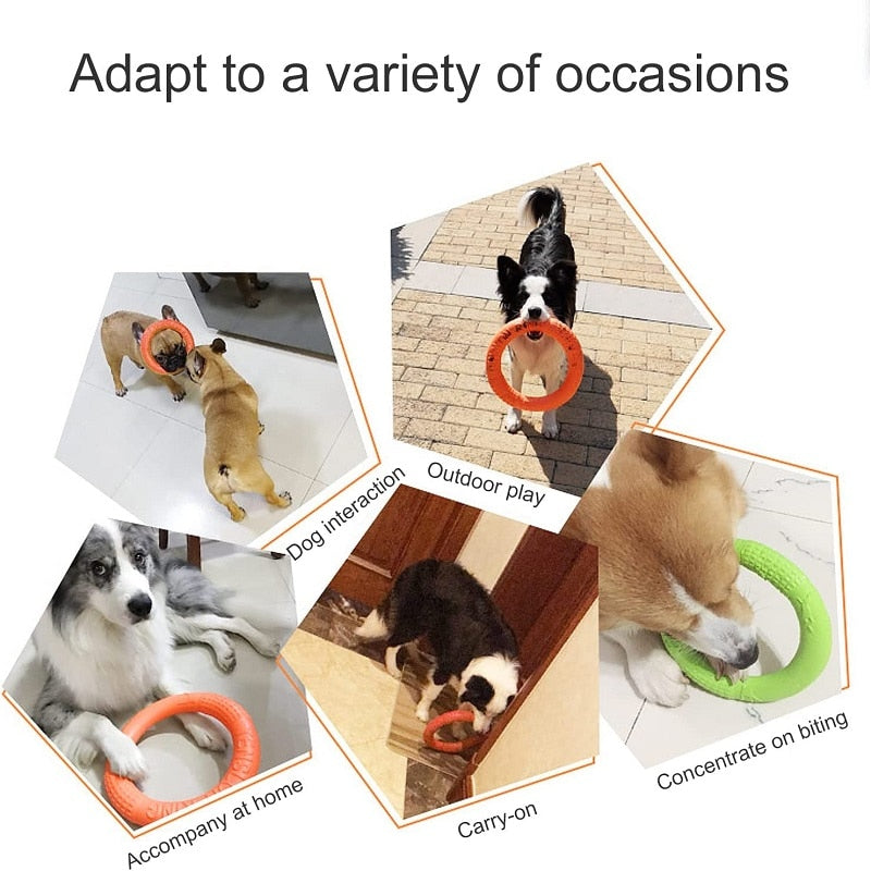 17.5cm/28cm Dog Toys Pet Flying Disk Training Ring Puller