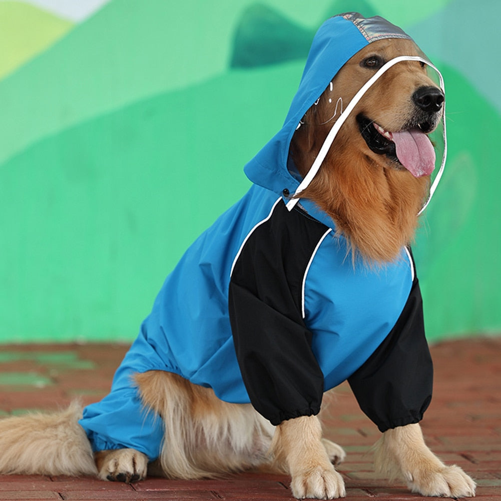 Pet Raincoat Four-Legged All-Inclusive with Reflective Strips